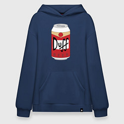 Толстовка-худи оверсайз Duff Beer, цвет: тёмно-синий