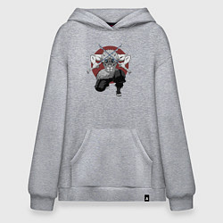 Толстовка-худи оверсайз Иноске, цвет: меланж