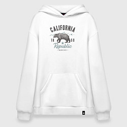 Толстовка-худи оверсайз California, цвет: белый