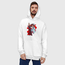 Толстовка-худи оверсайз Rena Ryugu, цвет: белый — фото 2