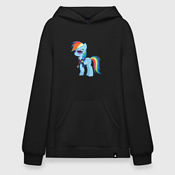 Толстовка-худи оверсайз Pony - Rainbow Dash, цвет: черный