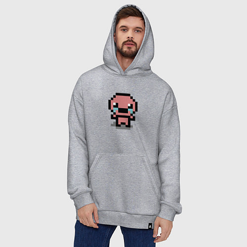 Худи оверсайз Pixel isaac / Меланж – фото 4