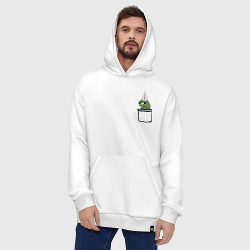Худи оверсайз Pepe tard / Белый – фото 4
