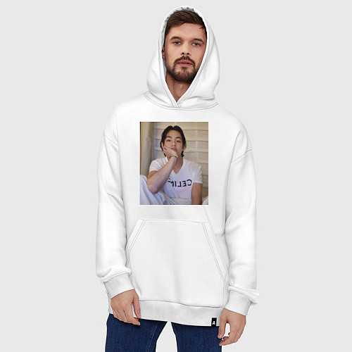 Худи оверсайз V BTS / Белый – фото 4