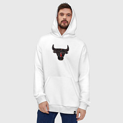Толстовка-худи оверсайз Bulls - Jordan, цвет: белый — фото 2