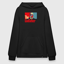 Толстовка-худи оверсайз Godfather logo, цвет: черный