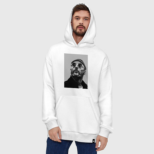 Худи оверсайз Leon / Белый – фото 4