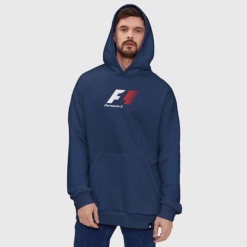 Худи оверсайз Formula 1 / Тёмно-синий – фото 4