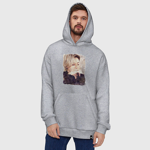 Худи оверсайз Задумчивый Чонгук / Меланж – фото 4