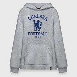 Толстовка-худи оверсайз Chelsea FC: Lion, цвет: меланж