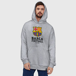 Толстовка-худи оверсайз Barcelona Football Club, цвет: меланж — фото 2