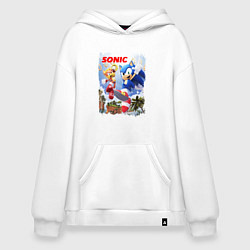 Толстовка-худи оверсайз SONIC СОНИК Z, цвет: белый