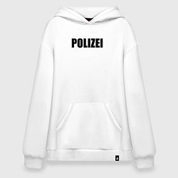 Толстовка-худи оверсайз POLIZEI, цвет: белый