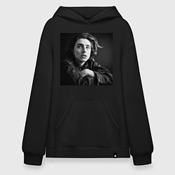 Толстовка-худи оверсайз Timothee Chalamet, цвет: черный