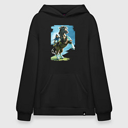 Толстовка-худи оверсайз The Link, цвет: черный