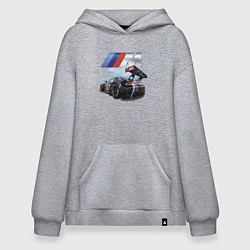 Толстовка-худи оверсайз BMW M POWER Motorsport Racing Team, цвет: меланж