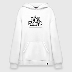 Толстовка-худи оверсайз PINK FLOYD LOGO ПИНК ФЛОЙД, цвет: белый