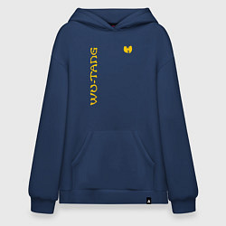 Толстовка-худи оверсайз WU TANG CLAN LOGO YELLOW, цвет: тёмно-синий