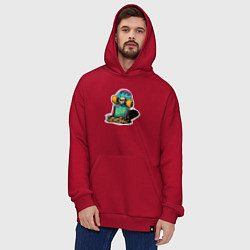 Толстовка-худи оверсайз Skateboard crave, цвет: красный — фото 2