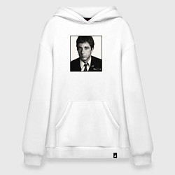 Толстовка-худи оверсайз Аль Пачино Al Pacino, цвет: белый