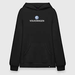 Толстовка-худи оверсайз VOLKSWAGEN LOGO, цвет: черный
