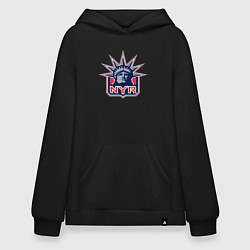 Толстовка-худи оверсайз Нью Йорк Рейнджерс New York Rangers, цвет: черный
