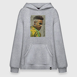 Толстовка-худи оверсайз Neymar Junior - Brazil national team, цвет: меланж
