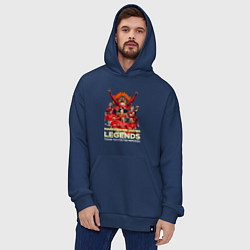 Толстовка-худи оверсайз Легенды Манчестера Manchester United Legends, цвет: тёмно-синий — фото 2