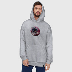 Толстовка-худи оверсайз Sonic Exe Video game Rose, цвет: меланж — фото 2