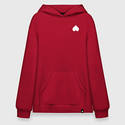 Толстовка-худи оверсайз Душа Монстра, цвет: красный