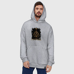 Толстовка-худи оверсайз ELDEN RING SYMBOL LOGO, цвет: меланж — фото 2