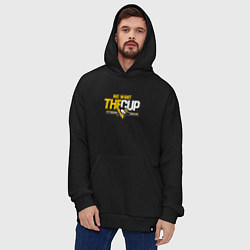 Толстовка-худи оверсайз Pittsburgh Penguins we want the cup Питтсбург Пинг, цвет: черный — фото 2