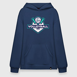 Толстовка-худи оверсайз Volleyball - Club, цвет: тёмно-синий