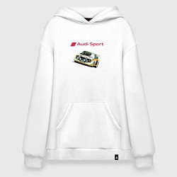 Толстовка-худи оверсайз Audi Racing team Power, цвет: белый
