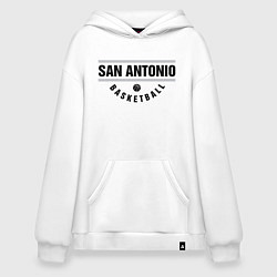 Толстовка-худи оверсайз San Antonio Basketball, цвет: белый