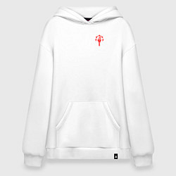 Толстовка-худи оверсайз Darkest Dungeon Освещение факелом, цвет: белый