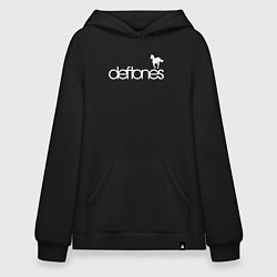 Толстовка-худи оверсайз Deftones лошадь, цвет: черный