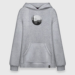 Толстовка-худи оверсайз Давай через овраг, цвет: меланж