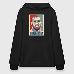 Толстовка-худи оверсайз Obey - Benzema, цвет: черный