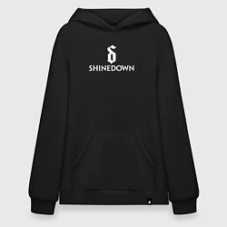 Толстовка-худи оверсайз Shinedown логотип с эмблемой, цвет: черный
