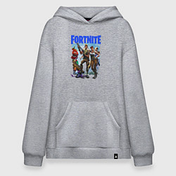 Толстовка-худи оверсайз FORTNITE ПЕРСОНАЖИ ИГРЫ, цвет: меланж