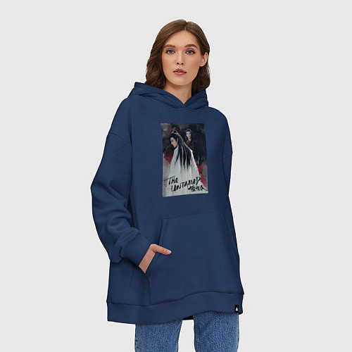 Худи оверсайз Неукротимый / Тёмно-синий – фото 3