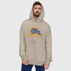 Толстовка-худи оверсайз Golden State Basketball, цвет: миндальный — фото 2