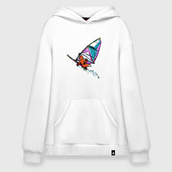 Толстовка-худи оверсайз Windfoxer, цвет: белый