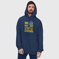 Толстовка-худи оверсайз GOLDEN STATE WARRIORS NBA CHAMPION, цвет: тёмно-синий — фото 2