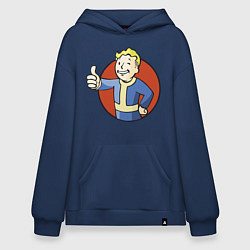 Толстовка-худи оверсайз Vault boy like, цвет: тёмно-синий