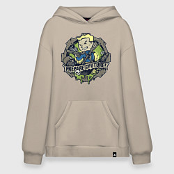 Толстовка-худи оверсайз Vault game future boy, цвет: миндальный