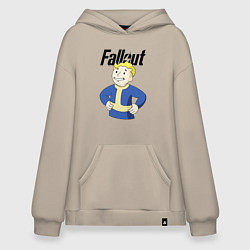 Толстовка-худи оверсайз Fallout blondie boy, цвет: миндальный