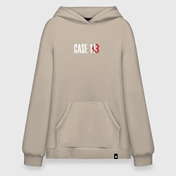 Толстовка-худи оверсайз Case 143, цвет: миндальный
