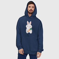 Толстовка-худи оверсайз Carrot rabbit, цвет: тёмно-синий — фото 2